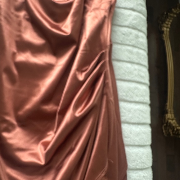Rose Gold Satin Dresses - Picture 5 of 5
